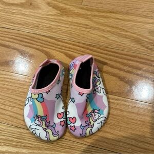 Unicorn toddler swim shoes